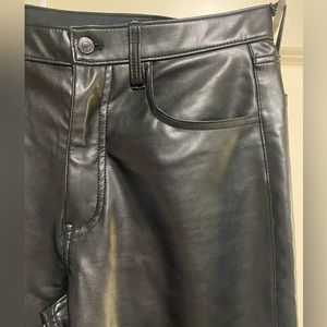 Abercrombie 90’s Straight Ultra High Rise Leather Pant